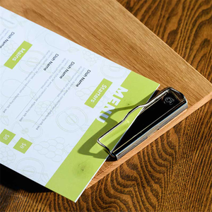 Tùy chỉnh A4/A5 nhà hàng đơn chủ đứng thân thiện với môi tre gỗ bảng đầu Đăng đánh bóng kỹ thuật Menu hiển thị đứng - Product Image 6