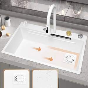 Waterfall cup washer 304 stainless steel household nano surface rust resistant and <b>scratch</b> resistant kitchen sink - Product Image 6