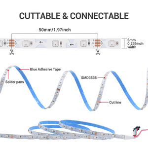 Tira de Luces LED RGBIC Profesional Tipo S, Flexible, SK6812 SMD3535 Dmx 12V, Tira de Luces LED Lineal en Zigzag para Interiores, para Letreros Publicitarios - Product Image 5