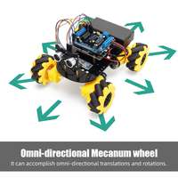 Tscinbuny Mecanum Wheel Smart Car Kit 4WD Robot Starter DIY Kit pour Arduino Education Maker Boards Robot Kit