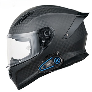 Dot được phê duyệt sợi <span class=keywords><strong>Carbon</strong></span> Full-Face Racing Mũ bảo hiểm với cho <span class=keywords><strong>Bluetooth</strong></span> cho tất cả các mùa Điều kiện Mới - Product Image 6