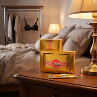 Boîte en papier doré de qualité supérieure pour sachets de bonbons au miel, café Vitamax Doubleshot, et autres produits VIP Extra Horse Pussycat, pour le commerce de détail.