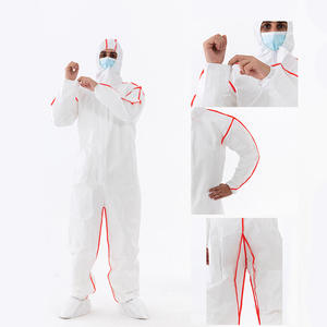 เสื้อผ้านิรภัยแบบมีฮู้<span class=keywords><strong>ด</strong></span>แบบใช้แล้วทิ้งเสื้อผ้าแบบไม่ทอระบายอากาศได้ผ้าเมมเบรนกันน้ำป้องกันเสื้อผ้าไม่ทอ <span class=keywords><strong>SF</strong></span> - Product Image 5