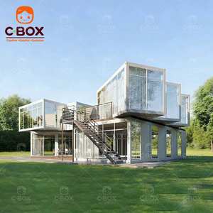 Cbox Villa de restaurant mobile de luxe préfabriquée en conteneur modulaire pour l'extérieur, personnalisée, 20 pieds, à deux étages, en kit - Product Image 1