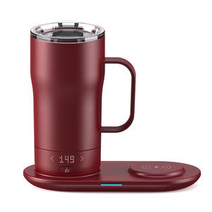 ISStapromo Cadeaux Bouteille d'eau intelligente personnalisée avec affichage de la température LED Tasses à café Chauffe-chargeur combiné sans fil - Product Image 4