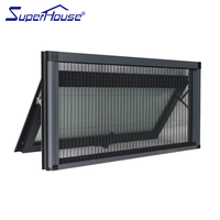 Fenêtre et porte en aluminium Superhouse, fenêtre à auvent avec moustiquaire rétractable, fenêtre en verre personnalisée, usine de premier plan en Chine