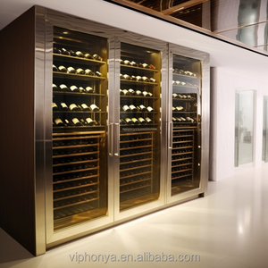 <span class=keywords><strong>Mobile</strong></span> Bar Moderno di Lusso in Acciaio Inox Estensibile <span class=keywords><strong>con</strong></span> Frigorifero Elettrico Premium per Vini, Arredamento per Cucina e Casa - Product Image 2