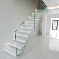 Système de balustrade de balcon et d'escalier en verre trempé et acier galvanisé, design contemporain, résistant à la rouille, pour villa et hôtel