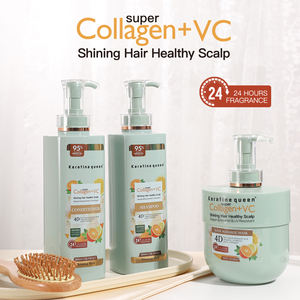 Champú y Acondicionador Sin Sulfatos para Cabello Graso, Mascarilla Capilar Reparadora de Colágeno para Cabello Seco, Set <span class=keywords><strong>Karseell</strong></span> con Aceite de Argán y Naranja Natural - Product Image 3