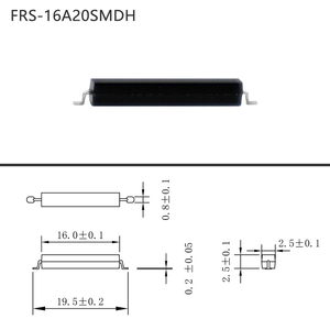 Interrupteur à action rapide pour montage en surface, mini-interrupteur en plastique encapsulé, capteur à lamelles SMD moulé, normalement ouvert, 10W 100V 0.5A, plaqué or - Product Image 2