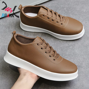 Zapatos Negros para Hombre, Zapatos de Skate de Una Pieza, Zapatos Sin Cordones con Punta Redonda, Zapatillas Casuales Ligeras, Calzado Plano para Comercio Exterior Transfronterizo - Product Image 2