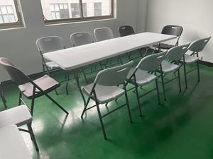 Bán Buôn <span class=keywords><strong>6ft</strong></span> 72 Inch 180Cm Hiện Đại Trắng HDPE Nhựa Gấp Bảng Di Động Hình Chữ Nhật Ngoài Trời Đảng Tổ Chức Sự Kiện Bảng Cho Khách Sạn - Product Image 2