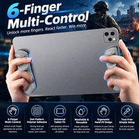 Poignée ergonomique pour tablette LKQ T01, 6 doigts, multi-contrôle, silicone lavable, auto-adhésive, pour jeux sur tablette