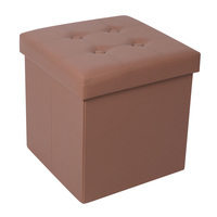 Meilleure vente Pouf de rangement rond pliant Pouf en Polyester avec boutons