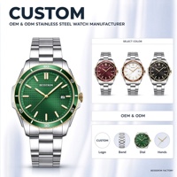 Jam Tangan Mekanik Otomatis Pria Custom, Baja Anti Karat, Kristal Safir, Mewah, Bisnis, Mesin Jepang, Tahan Air, Dilengkapi Tanggal