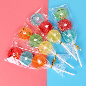 ลูกอมแท่งรูปหน้ายิ้ม 20 กรัม รสผลไม้รวมหลากสี ลูกอมนิ่มแบบเสียบไม้ - Product Image 5