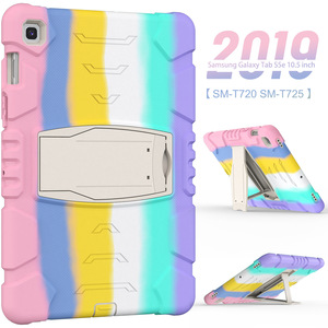 Étui de protection robuste en <span class=keywords><strong>silicone</strong></span> coloré pour <span class=keywords><strong>tablette</strong></span> militaire, avec support pliable, pour <span class=keywords><strong>Samsung</strong></span> Galaxy Tab <span class=keywords><strong>S5e</strong></span> 10.5 T720/T725 - Product Image 4