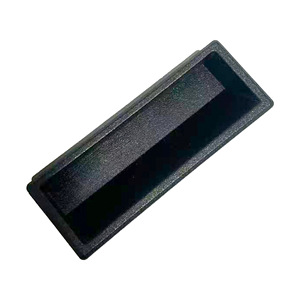 LS537 Plastic Cabinet Handle Rectangle <b>Black</b> Concealed Modern Minimalist Easy Installation - Product Image 1