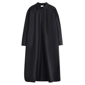 Nuovo Abito Lungo in Cotone Oversize Minimalista Giapponese con Cut-out e Schiena Scoperta, Collezione Primavera 2026, Blu, Taglie Forti - Product Image 5
