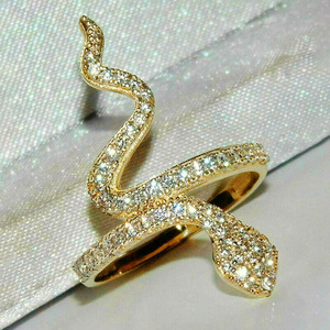 Anello Moda a Forma di Serpente, Design Geometrico Minimalista ed Elegante, Gioiello da Donna per Uso Quotidiano - Product Image 2
