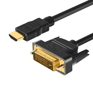 Câble HDMI vers DVI avec adaptateur mâle 24 + 1 DVI-D plaqué or 1080P pour projecteur DVD <span class=keywords><strong>HD</strong></span> <span class=keywords><strong>Playstation</strong></span> 4 PS4/3 TV Box - Product Image 1