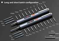 Kit d'outils de réparation électrique sans fil de précision avec batterie au lithium, lumière LED, tournevis rechargeable et jeu d'embouts pour téléphones, ordinateurs portables et appareils électroniques