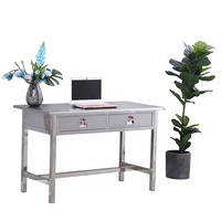 Bureau de travail en acier inoxydable de 1,2 m avec double tiroir, écologique, anti-rayures, durable, pour ordinateur, école, laboratoire, hôpital
