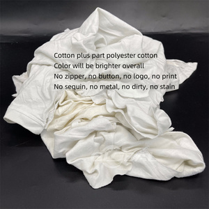 232906 Cut <strong>Used</strong> Industrial <strong>White</strong> Cleaning Cloth Cotton t <strong>Shirt</strong> Wiping Rags Marine Wiper Rag Bale of Rags - Product Image 3