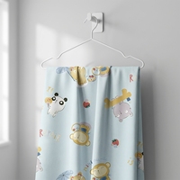 Tela 100% Algodón Antipelusas con Diseño Personalizado de Osos para Ropa de Cama de Bebé y Textiles para el Hogar