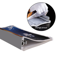 Cadre d'affichage ultra-mince sans cadre en tissu SEG, éclairé latéralement, pour exposition, enseigne suspendue, fournisseur de caissons lumineux en aluminium