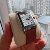 Montre mécanique pour homme Reverso Duoface réversible à double fuseau horaire, édition designer, vintage, luxe, personnalisée, cristal saphir, analogique