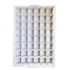 Plateau à médicaments en plastique ABS épaissi, 48 à 60 compartiments avec couvercle anti-poussière pour boîtes de rangement de pilules - Product Image 3