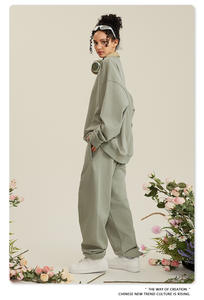 Sweat-shirt en molleton unisexe en coton vierge, personnalisable avec logo imprimé, coupe oversize, col rond, pour hommes, vente en gros - Product Image 6