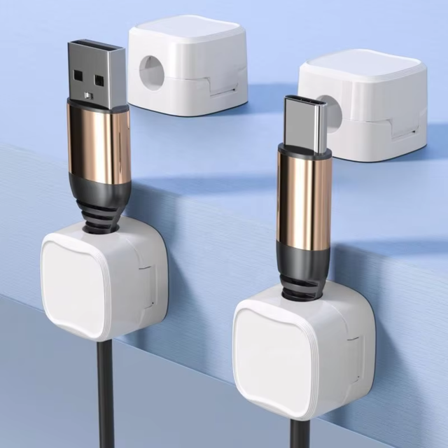 Wholesale Magnetic Cable Clip Adjustable Cord Holder for Desk or Wall Living Room Organizing Cable Management Wire Organizer
