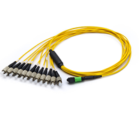 Kabel Fanout OS2 Single Mode MPO ke SC APC LC UPC 9/125um 8 12 24 48 Core Low Loss Breakout Patch Cord untuk GPON EPON FTTX
