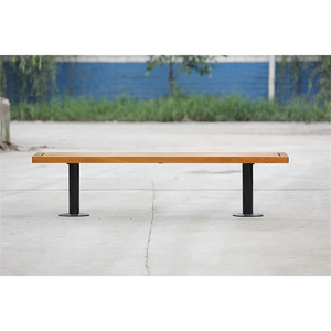 Mobilier d'extérieur Wpc Banquette dos nu en bois Banquette de parc extérieure Chaise de jardin en chêne récupéré sans dossier - Product Image 4
