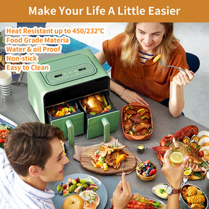 Air Fryer Disposable Paper Liner Food Grade Parchment Liners Non-Stick <b>Baking</b> Paper Airfryer Papier - Product Image 3