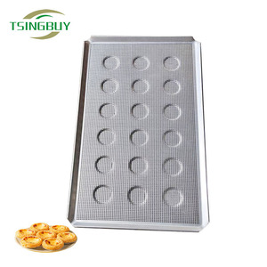 Plaque de cuisson perforée en alliage d'<span class=keywords><strong>aluminium</strong></span> pour 18 moules à tartelettes, moule à fond de tartelette croustillante, plaque de cuisson pour four de boulangerie - Product Image 1