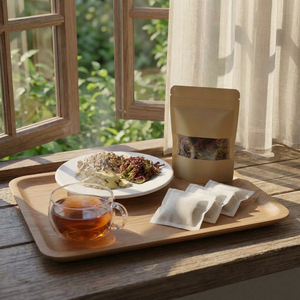 ชาสมุนไพรธรรมชาติแบบซอง ผสมรากมอรินดาสีม่วงและอะเบลโมชัสจากเวียดนาม - Product Image 5