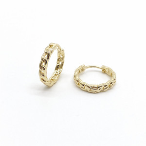 Pendientes de Aro Geométricos de Aleación de Zinc Dorado, Círculo Pequeño, Joyería Minimalista de Moda - Product Image 1