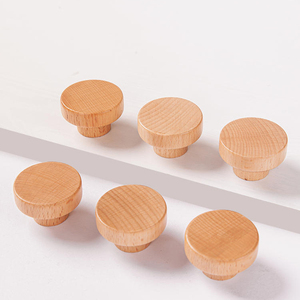 Đơn giản rắn gỗ cửa tủ kéo gỗ màu Closet xử lý gỗ Tủ cửa ngăn kéo lỗ duy nhất Vòng cửa tủ xử lý - Product Image 1