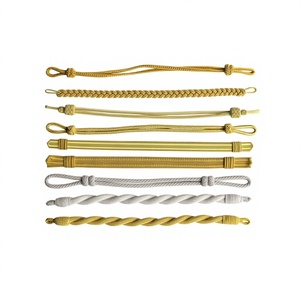 Cordón de Macramé Trenzado Clásico Dorado, de Alta Tenacidad, con Acabado Recubierto, Personalizable, para Prendas Ceremoniales, con Hilo Metálico/Mylar/Seda - Product Image 5