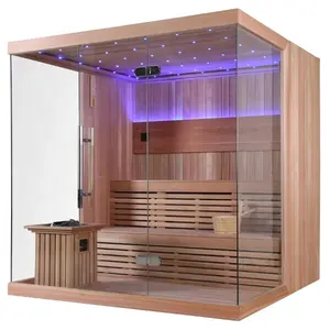 Factory Price Traditional Solid Wood traditional wet steam Sauna Rooms