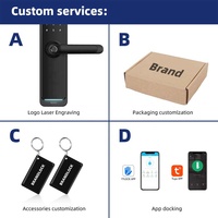 Serrure de porte intelligente WIFI, électrique et à empreintes digitales, pour le domicile,