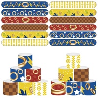 Bracelet circulaire Pat-Pat en PVC Sonic Merchandise avec motifs de foudres circulaires inspirés du jeu - Cadeau idéal pour les enfants