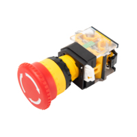 Commutateur de verrouillage à bouton-poussoir électronique momentané IP67 5V/12V étanche industriel LA38-201 avec conception à tête de champignon de 22mm