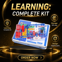 Kit de circuits électroniques colorés, jouet éducatif scientifique DIY, ensemble de formation avec manuel pour enfants et étudiants