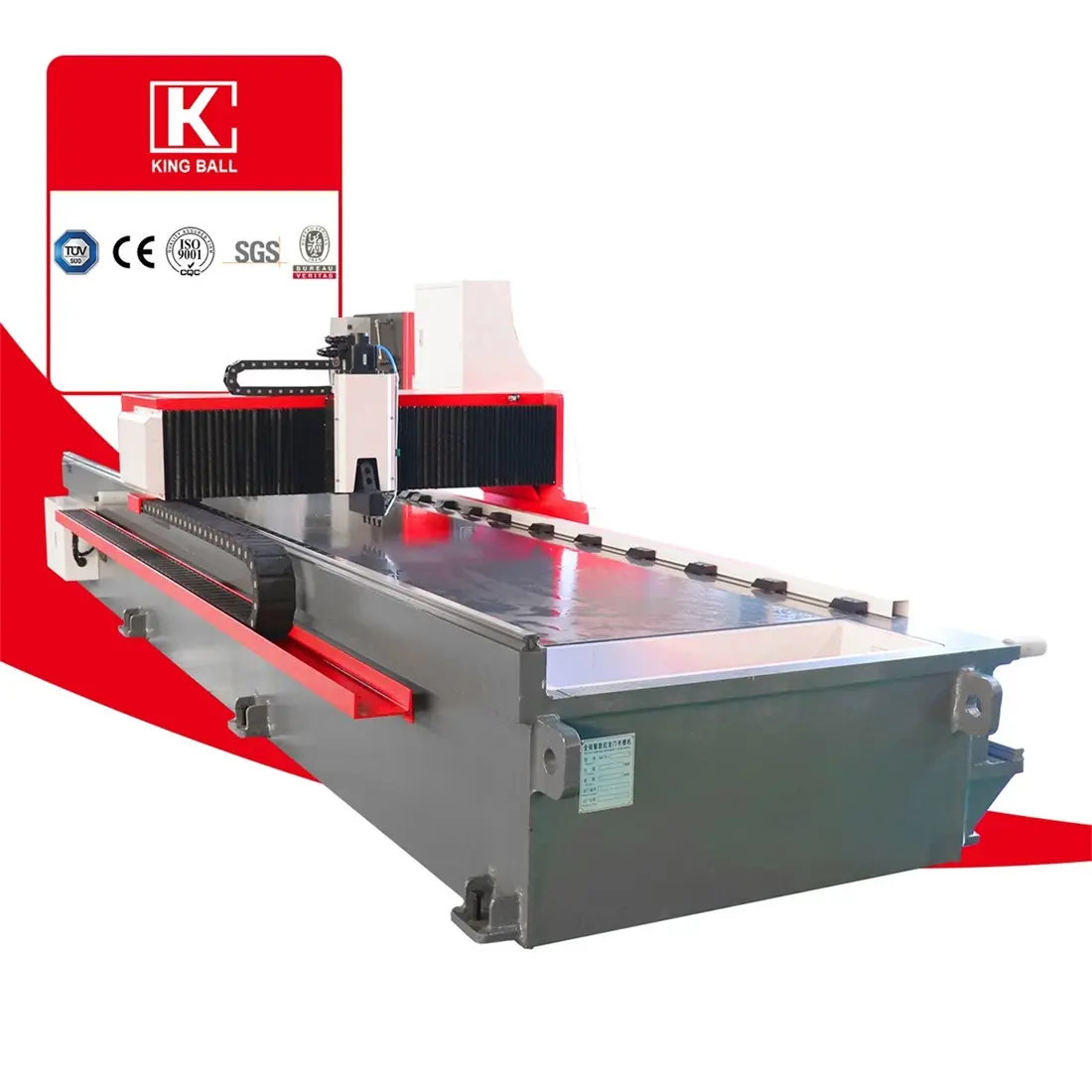 Mức độ an toàn cao kim loại CNC giàn V Groover Máy 4012 rãnh với 3 trục y1y2 Z