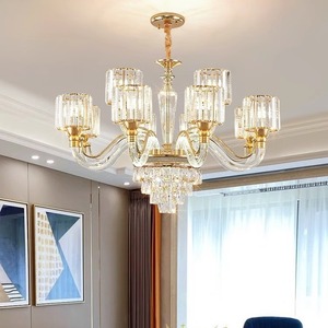 Crystal Chandelier <b>Led</b> <b>Light</b> Multi Head Round Shape For Living Room Dining Room Hotel Lighting Fixture - Product Image 4