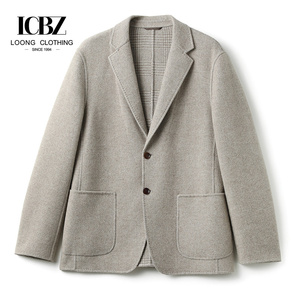 Veste Boutonnée Sur Mesure Style Euro-Américain <span class=keywords><strong>Grande</strong></span> <span class=keywords><strong>Taille</strong></span> Respirante Élégance et Chaleur pour <span class=keywords><strong>Homme</strong></span> en Laine et Soie, <span class=keywords><strong>Manteau</strong></span> de Costume Automne-Hiver - Product Image 1